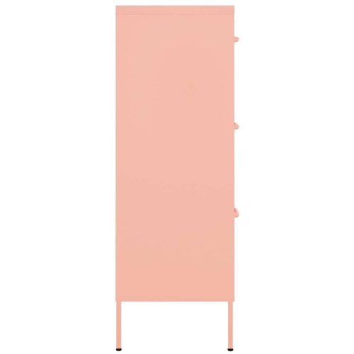 VidaXL Omarica s predali roza 80x35x101,5 cm jeklo Slike