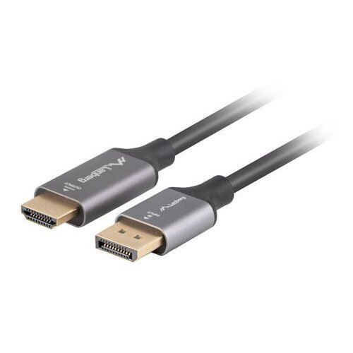 Lanberg CA-DPHD-20CU-0018-BK video cable adapter 1.8 m DisplayPort HDMI Type A (Standard) Black, Silver Slike