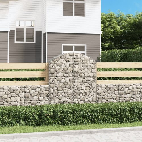 vidaXL Gabionska košara s lukom 100x30x120/140 cm pocinčano željezo Cijene