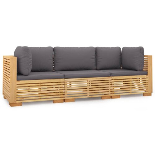 Maison Chic Seti vrtnega pohištva - Vrtna garnitura - Vrtni pohištvo set 3-delna z blazinami trdna tikovina, (21811059) Cene