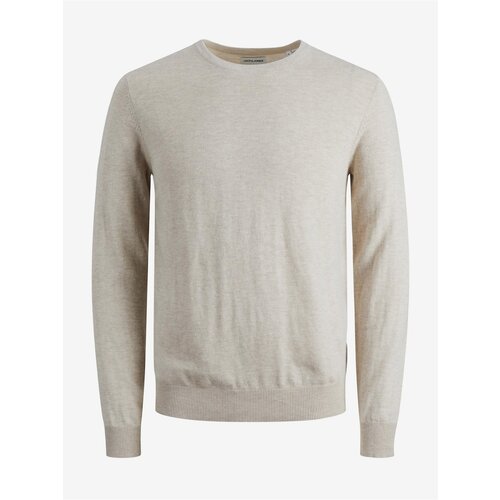 Jack &amp;amp; Jones Cream Basic Sweater Emil - Men Slike