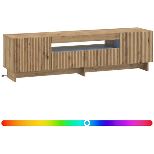  LED TV kabinet Hrast artisan Konstruirano drvo Slike