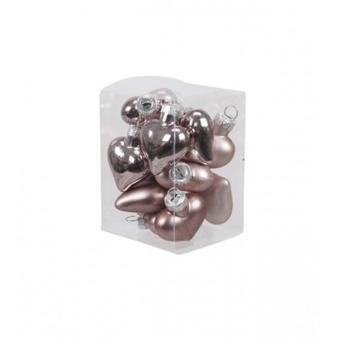Master ukras za jelku stakleni srce 40mm smokey rose 12/1 124443 Cijene