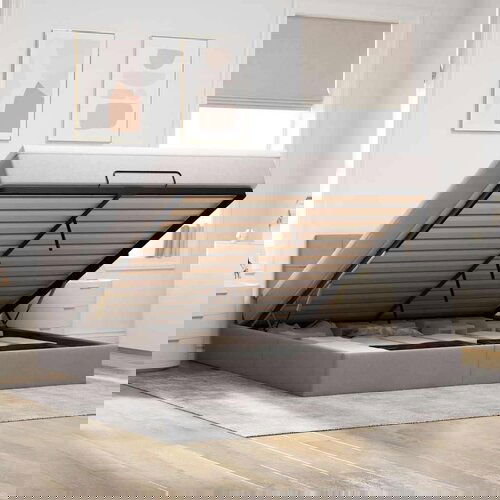 vidaXL Otomanski posteljni okvir z vzmetnico taupe 160x200 cm blago Cene