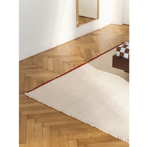 Noo.ma Rdeča/bež ročno tkana volnena preproga 170x240 cm Lenu &amp;ndash; Slike