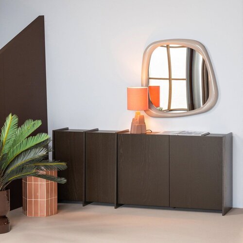 WOOOD Temno rjava komoda v jesenovem dekorju 200x85x44 cm Brock &amp;ndash; Slike