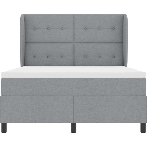  s opruga kutije Svjetlosiva 160 x 200 cm tkanina Slike