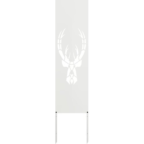  Privatnost u vrtu Bijelo 32 x 140 cm Hladno valjana čelična Slike