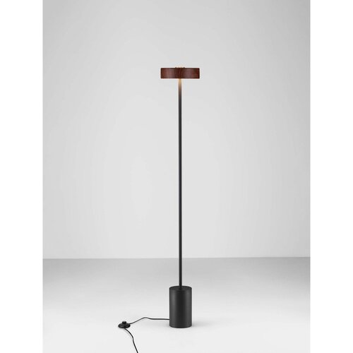 Nova Luce Črna/v temni naravni barvi kovinska LED stoječa svetilka (vi&amp;scaron;ina 135 cm) Thea &amp;ndash; Slike