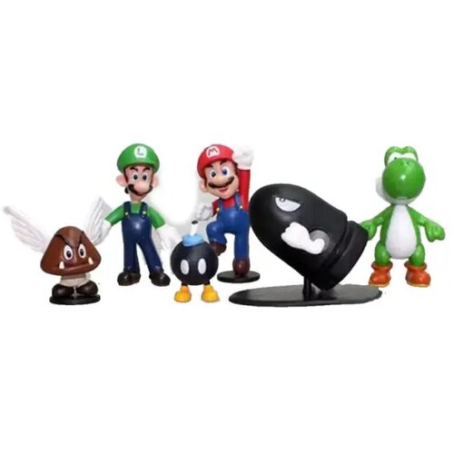 Prestige Figures Super Mario Bros - Mario Yoshi Luigi (mini set of 6pcs) v2 Cene