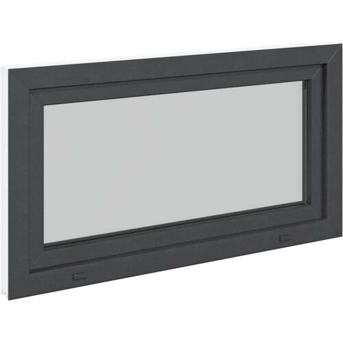  Prozor za podrum RISOR Antracit 110 x 50 cm PVC i staklo - Antracit 110 x 50 cm (trostruki sloj) Nagibanje i okretanje lijevo Slike
