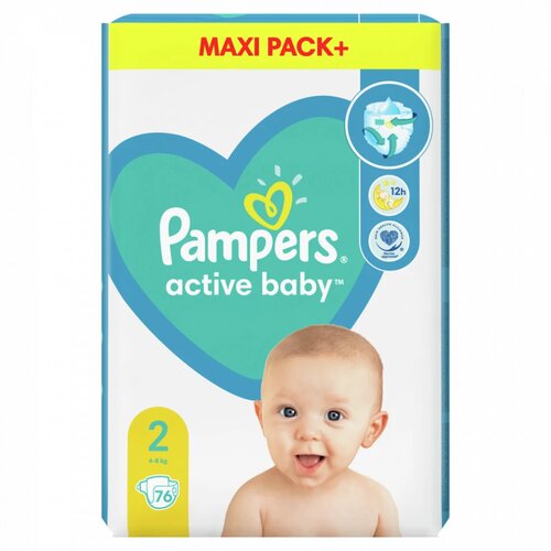 Pampers pelene active baby jpm 2 mini, 76/1 Slike