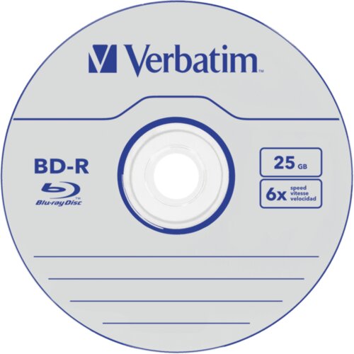 Verbatim 1x25 BD-R Blu-Ray 25GB 6x Speed Datalife No-ID Cakebox Cijene
