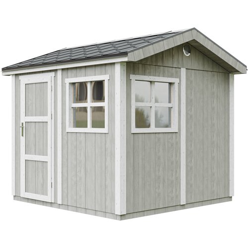 Timbela Vrtna hi&scaron;ica vrhunske kakovosti 5,9 m&sup2; - V252x250x294 cm - s tlemi in bitumenskimi plo&scaron;čicami - M913-TUNDRA GREY, (5000117190) Cene