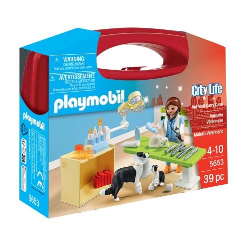 Playmobil City life Odlazak kod veterinara - set u koferu ( 1046299 ) Cene