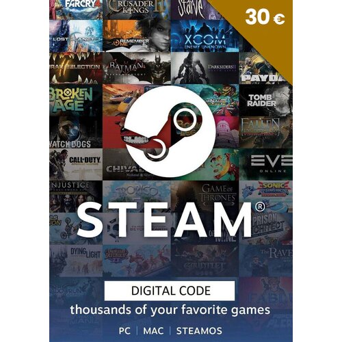 VALVE-SOFTWARE Steam predplačni&scaron;ka kartica 30 EUR - EU Cene