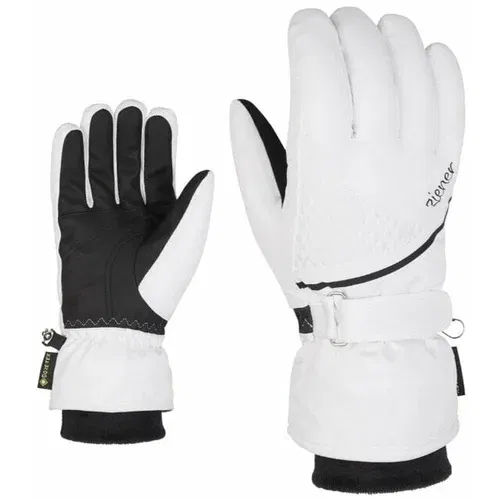 Ziener Kiana GTX + Gore Plus Warm Lady White 6,5 Skijaške rukavice