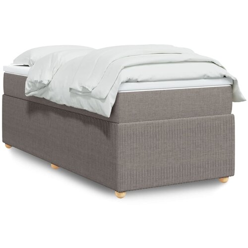 vidaXL Box spring postelja z vzmetnico taupe 90x190 cm blago Cene