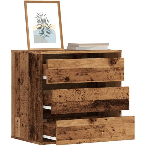 vidaXL Kutna komoda s ladicama boja staro drvo 60x41x58 cm drveni Cijene