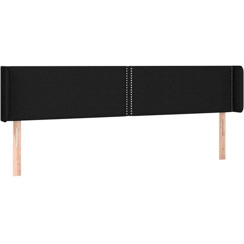  Uzglavlje crno 203x16x78/88 cm od tkanine Slike