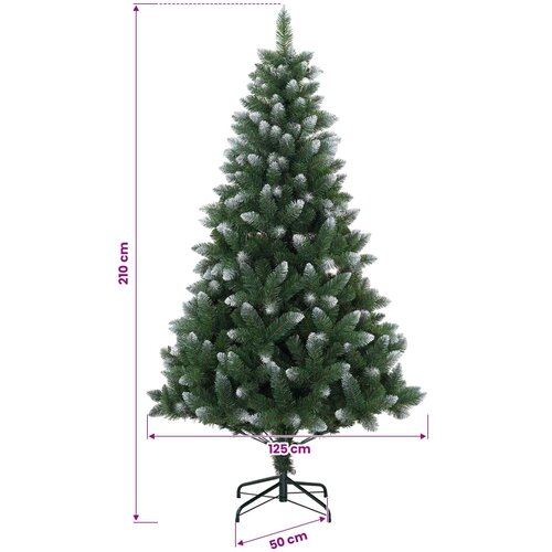  Umjetno božićno drvce 210 cm PVC i metal Zelena Slike
