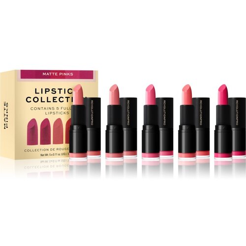 Revolution Lipstick Collection satenasta &amp;scaron;minka darilni set odtenek Matte Pinks 5x3,2 g Slike