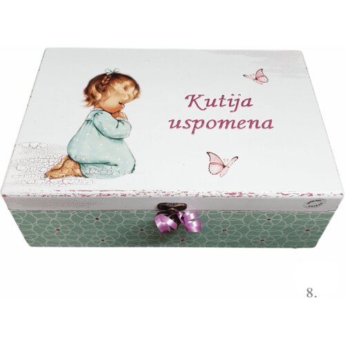  Unikatne kutije za kr&scaron;tenje, rođendan &ndash; Poklon koji čuva najposebnije uspomene djevojčica - 8. 20x30x10cm - 15446 Cijene
