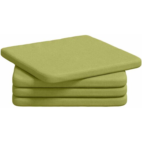 VidaXL Jastučići za sjedenje 4 pcs Svijetlo zelena 40 x 40 x 3 cm - Svijetlo zelena Slike
