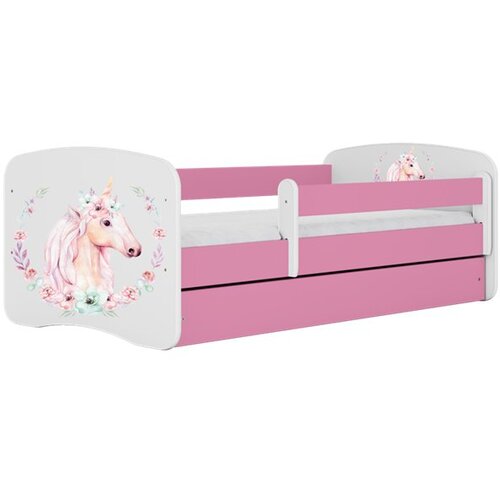 HAPPYKIDS Dječji krevet Dreamy konj 160x80 sa madracem bez ladice Rozičasta Cene