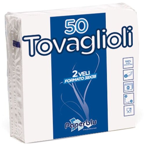 Paperblu Salveta bela 38x38cm 50/1 2sl (32 pak) Slike