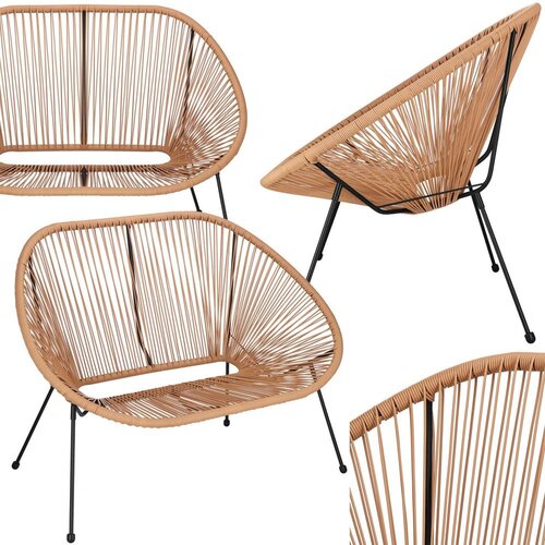  Vrtna sofa, smeđa 114 x 82 x 87 cm Slike