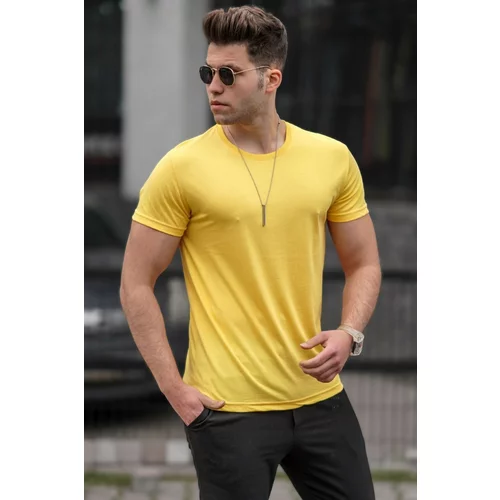 Madmext T-Shirt - Yellow - Fitted