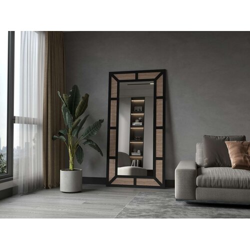 Hanah home Podno ogledalo Ratan, 90 cm x 180 cm, Crna Cijene
