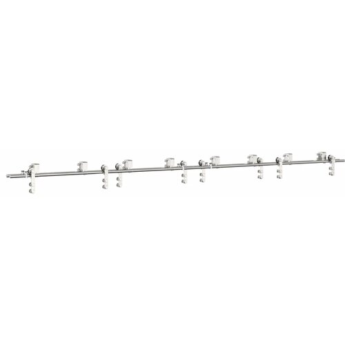 VidaXL Oprema za drsna vrata 366 cm nerjaveče jeklo srebrne barve, (21703634) Slike