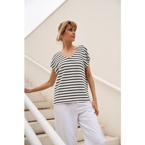 Marisse Women&amp;#039;s T-Shirt L-Ts-4694 White_Black Slike