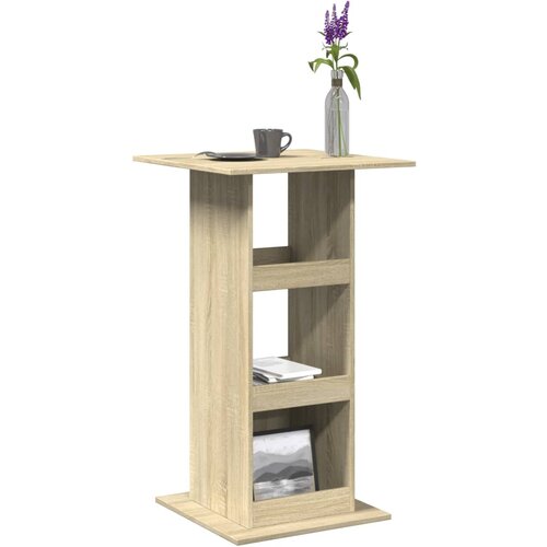 VidaXL Barska miza s policami sonoma hrast 60x60x102 cm inženirski les Slike