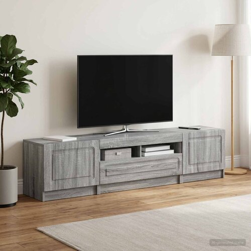  LED TV kabinet UTRECHT 3 kom. Siva Sonoma Konstruirano drvo 81 x 35 x 40 cm Slike