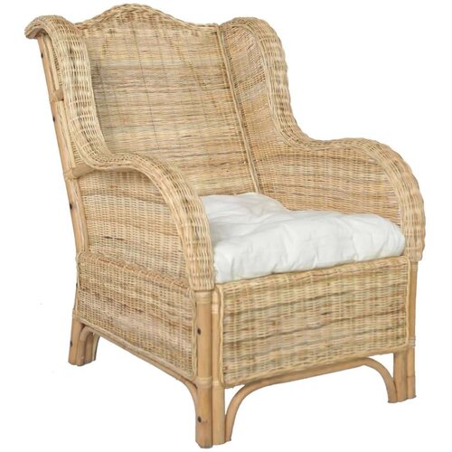 vidaXL Sofa od prirodnog ratana i platna s jastukom Cene