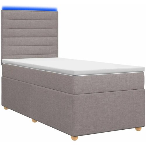  Boxspring krevet s madracem Sivosmeđa 80 x 200 cm Tkanina - Sivosmeđa 80 x 200 cm Dizajn linija Slike
