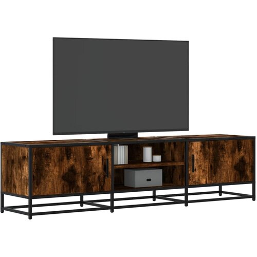 TV ormarić dimljeni hrast 160x35x41cm konstruirano drvo i metal Cene