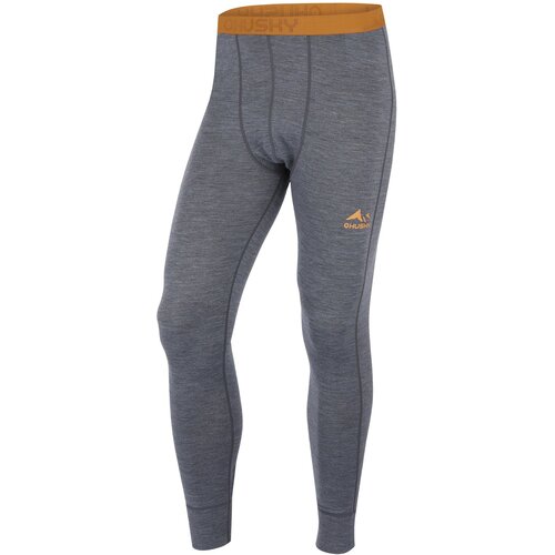 Husky Merino thermal underwear Merea M dark grey/mustard Slike