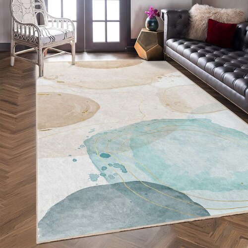 Mila Home Krem/tirkizni perivi tepih 120x180 cm Puddle &amp;ndash; Slike