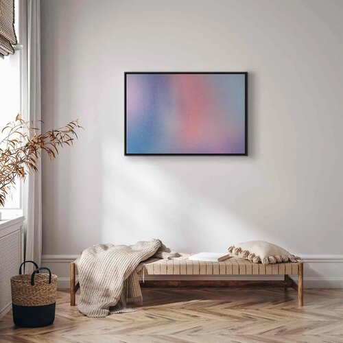 Slika - Rainbow Gradient - Delicate Multicolored Gradient Resembling Mist 60x40 U crnom drvenom okviru Slike