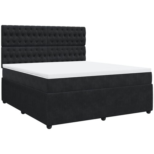 Maison Chic Box spring postelja - Vzmetna postelja z vzmetnico črna 180x200 cm žamet SL10872, (21885515) Cene