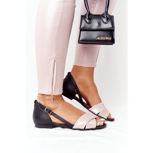 Maciejka Leather Metallic Sandals Cene