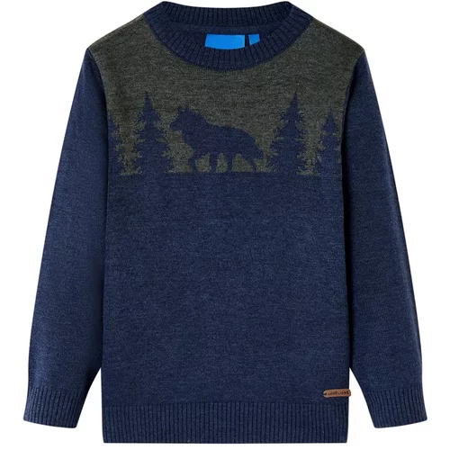  Dječji džemper pleteni modri 116