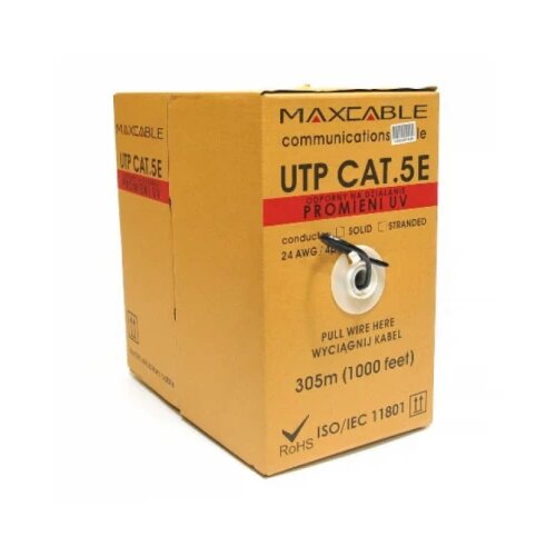 MaxCable UTP Cable - cat. 5e, 305m, outdoor, CU otporan na UV zračenje Cene