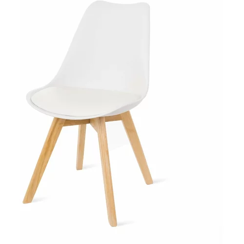 loomi.design Komplet 2 belih stolov z bukovimi nogami Retro