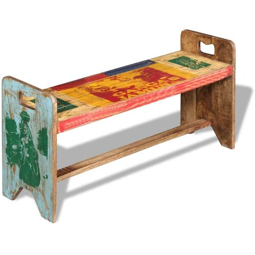  Klupa od masivnog obnovljenog drva 100 x 30 x 50 cm Cene