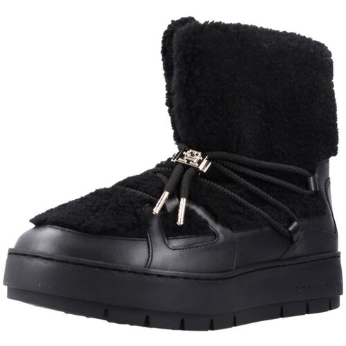 Tommy Hilfiger &amp;Scaron;kornji TOMMY TEDDY SNOWBOOT Črna Slike